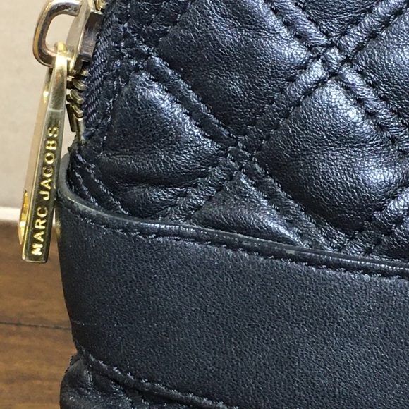 MARC JACOB Quilted Top Handled Belted Lambskin Shoulder Bag - Picture 7 of 17